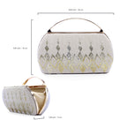 Velvet Clutch – Gold Embroidered Purse