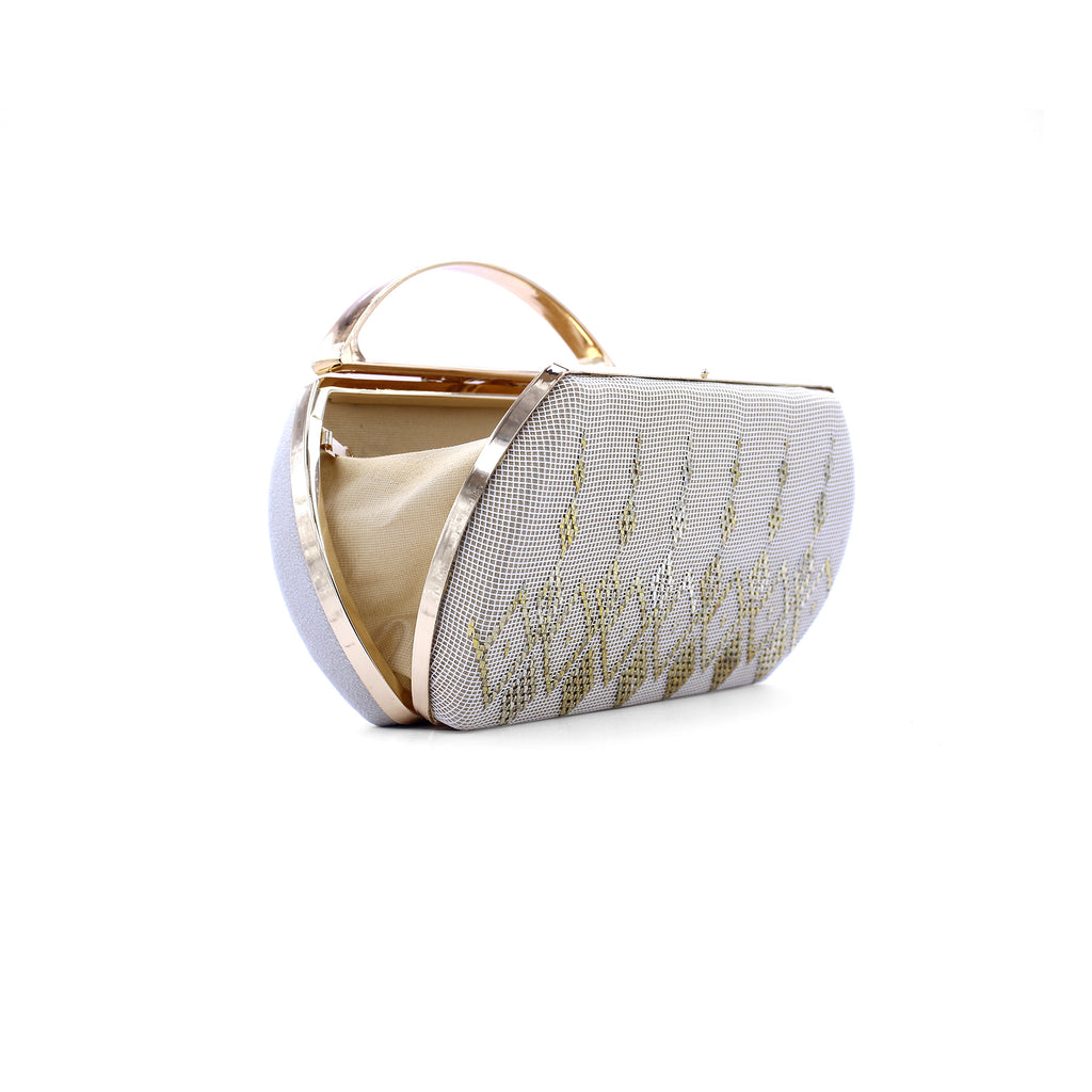 Velvet Clutch – Gold Embroidered Purse