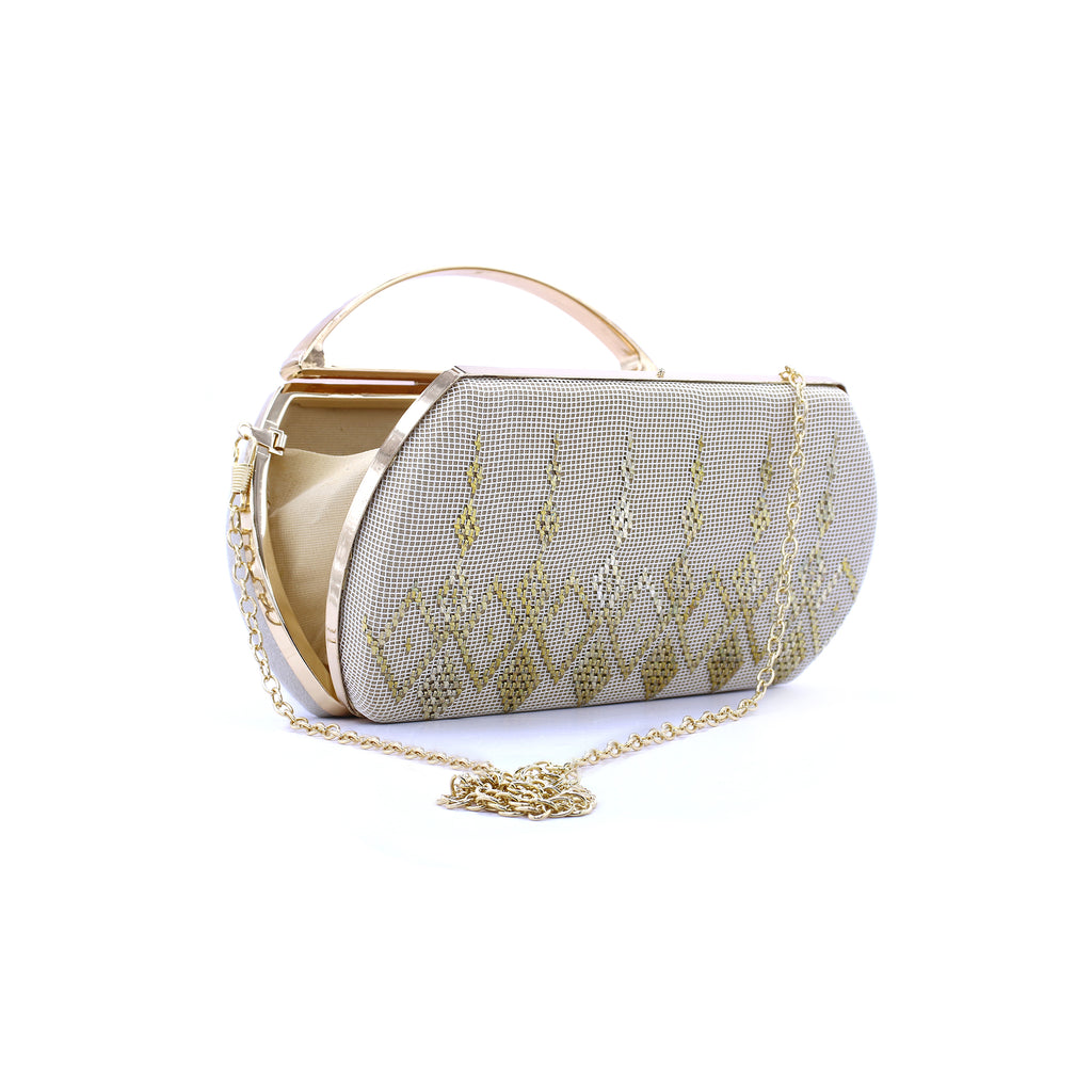 Velvet Clutch – Gold Embroidered Purse