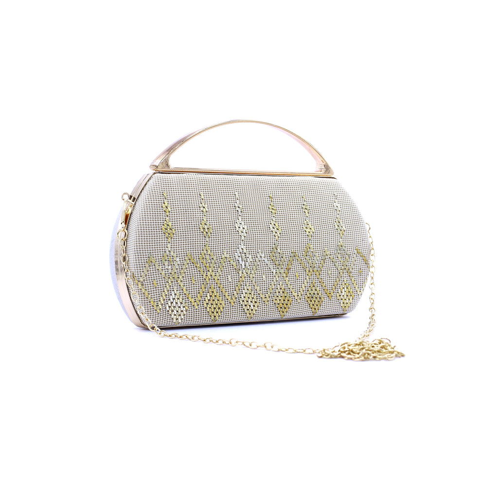 Velvet Clutch – Gold Embroidered Purse