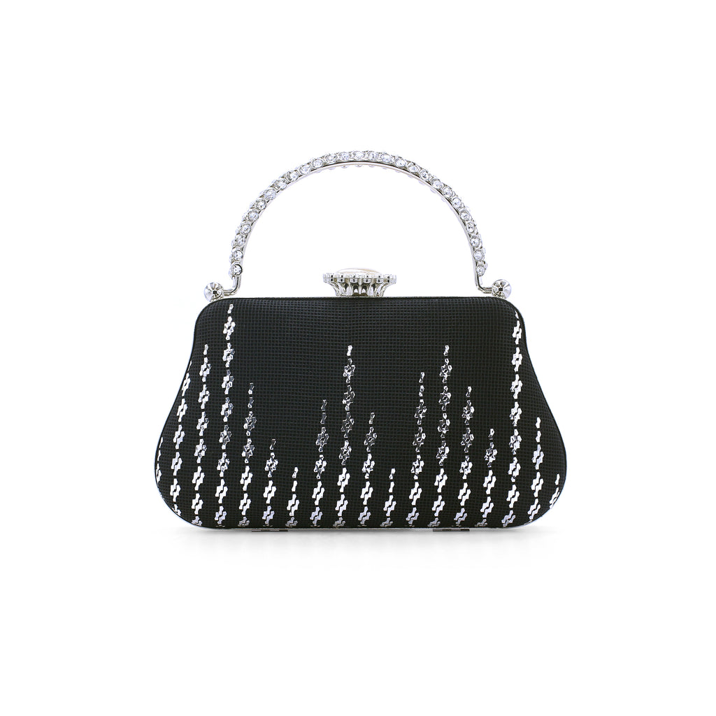 Elegant Velvet Clutch for Special Occasions – Handmade Silver Accent Bag | Zavelya Atelier