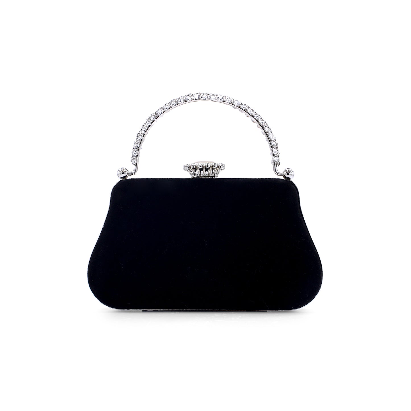 Elegant Velvet Clutch for Special Occasions – Handmade Silver Accent Bag | Zavelya Atelier