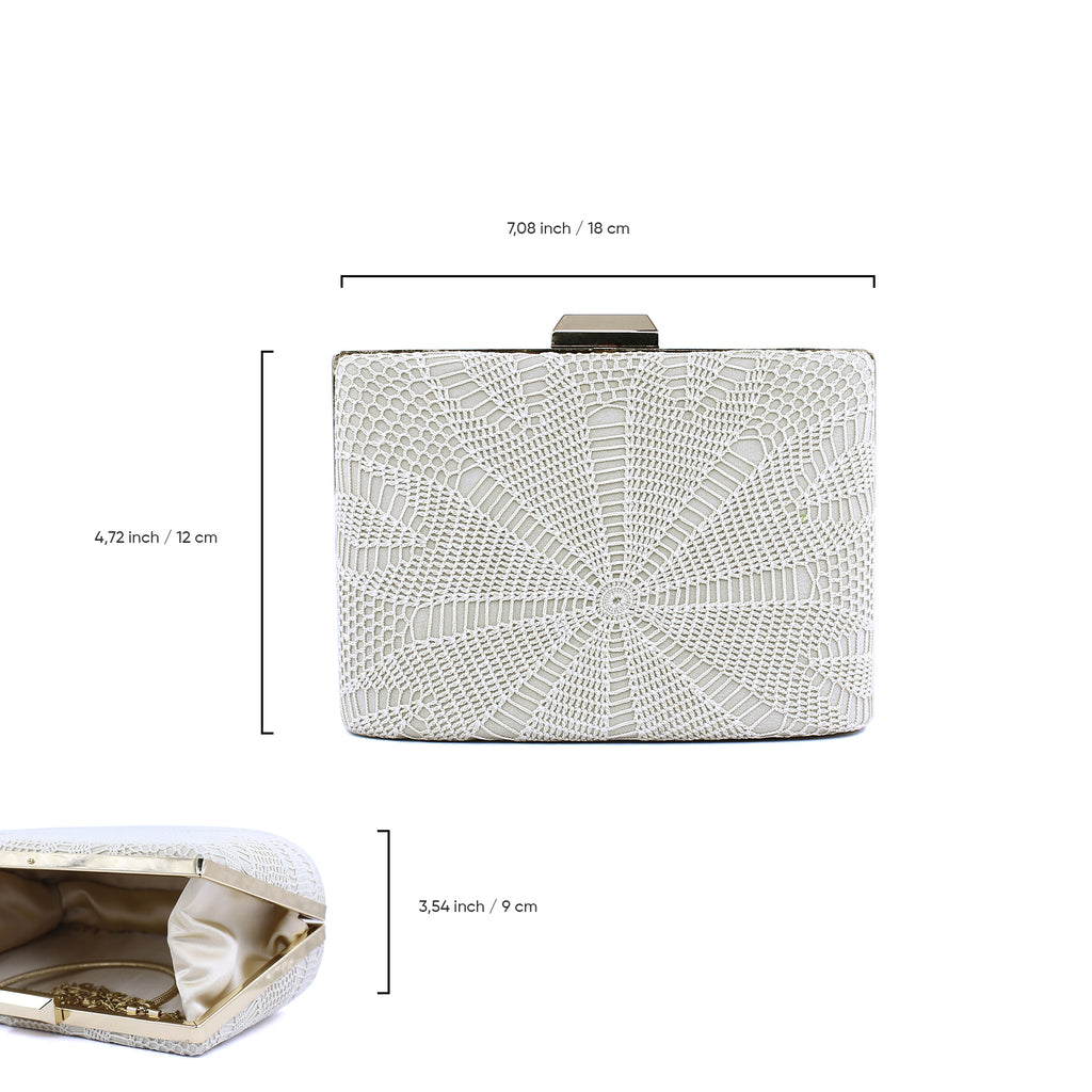 Handmade Lace Clutch Bag – Elegant Evening Purse | El Yapımı Dantel Çanta – Zarif Gece Çantası