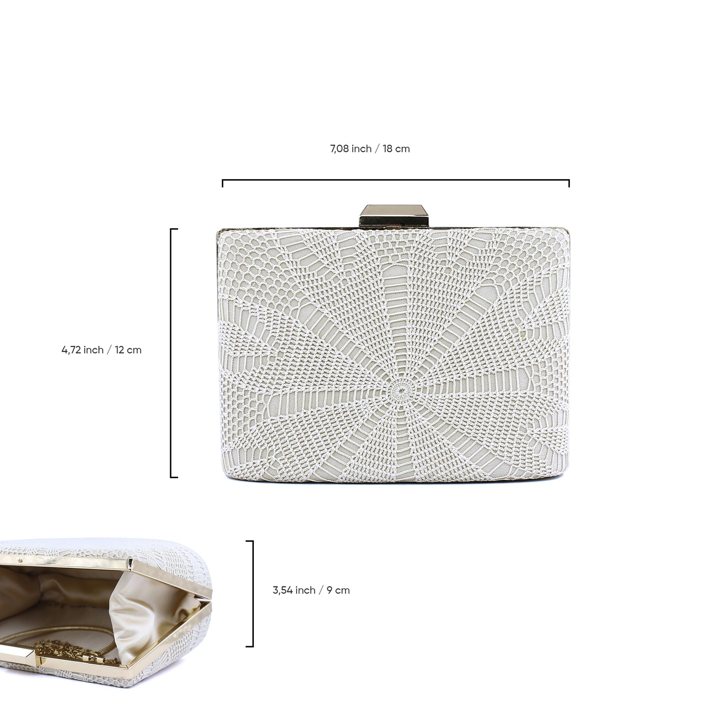 Handmade Lace Clutch Bag – Elegant Evening Purse | El Yapımı Dantel Çanta – Zarif Gece Çantası