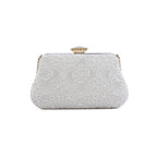 White Lace Clutch Bag – Handmade Embroidered Floral Purse – Elegant Bridal Evening Bag