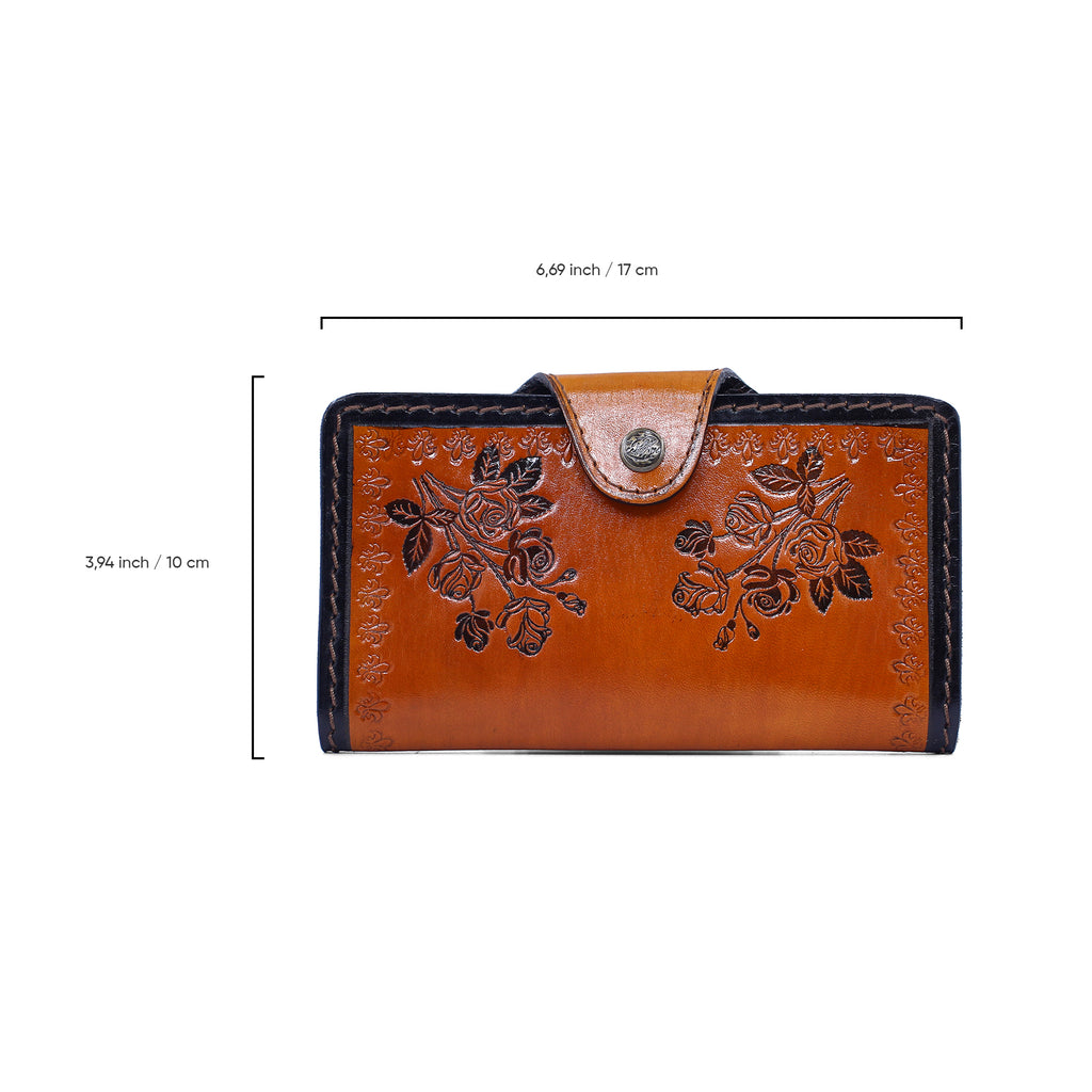Floral Leather Wallet