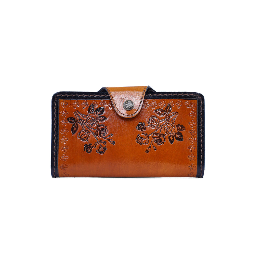 Floral Leather Wallet