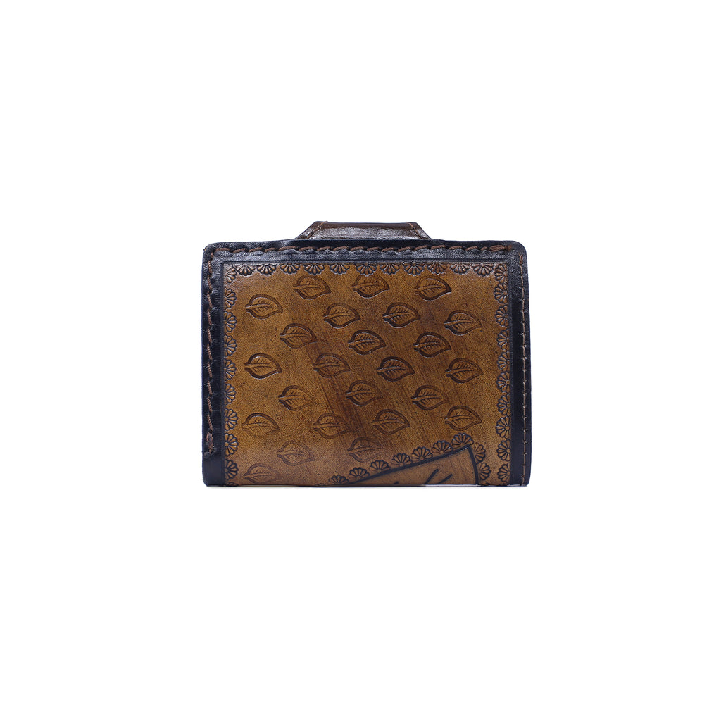 Handcrafted Leather Leaf Wallet