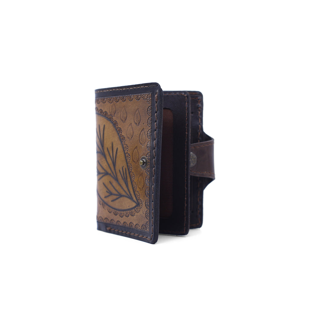 Handcrafted Leather Leaf Wallet