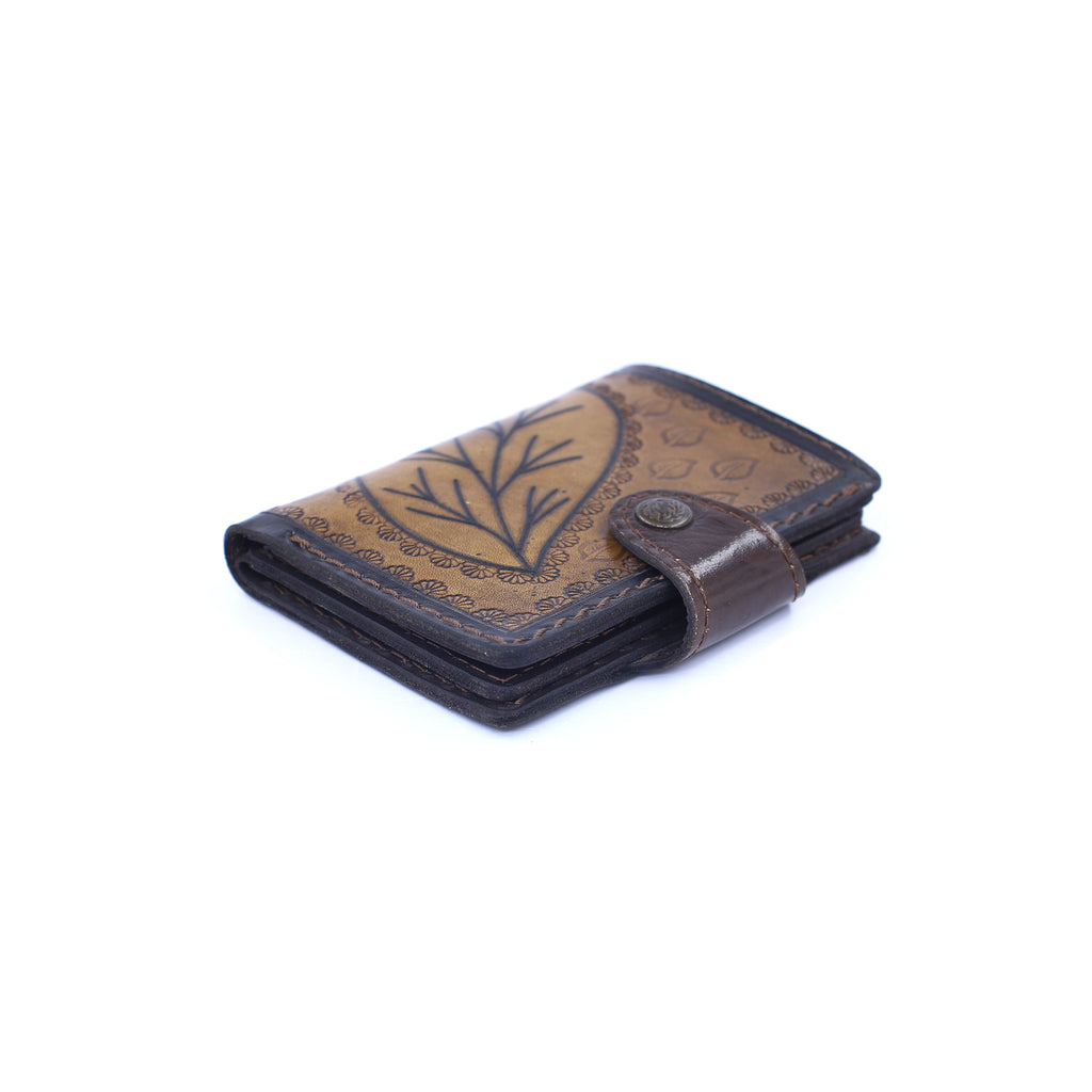 Handcrafted Leather Leaf Wallet