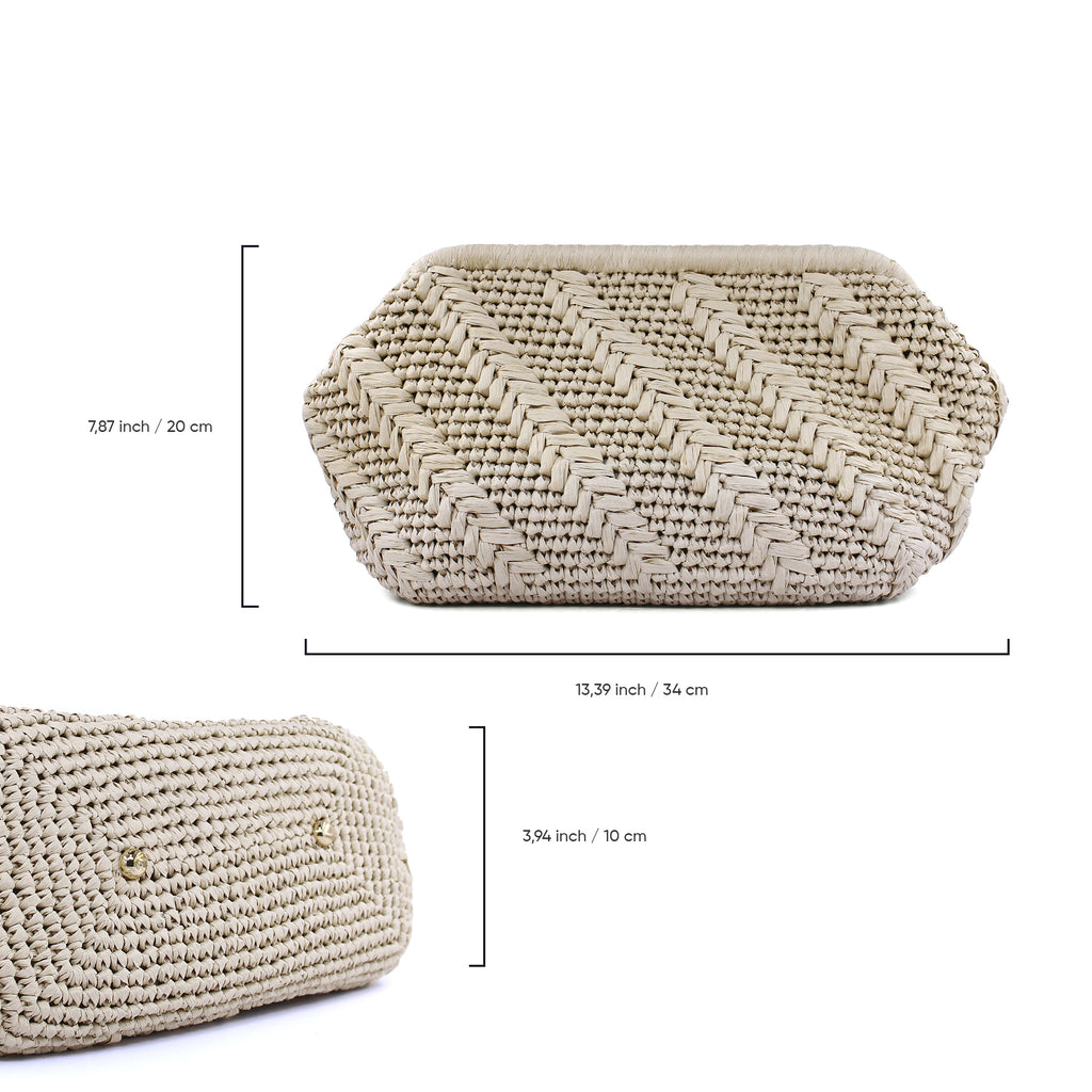Minimalist Woven Raffia Bag