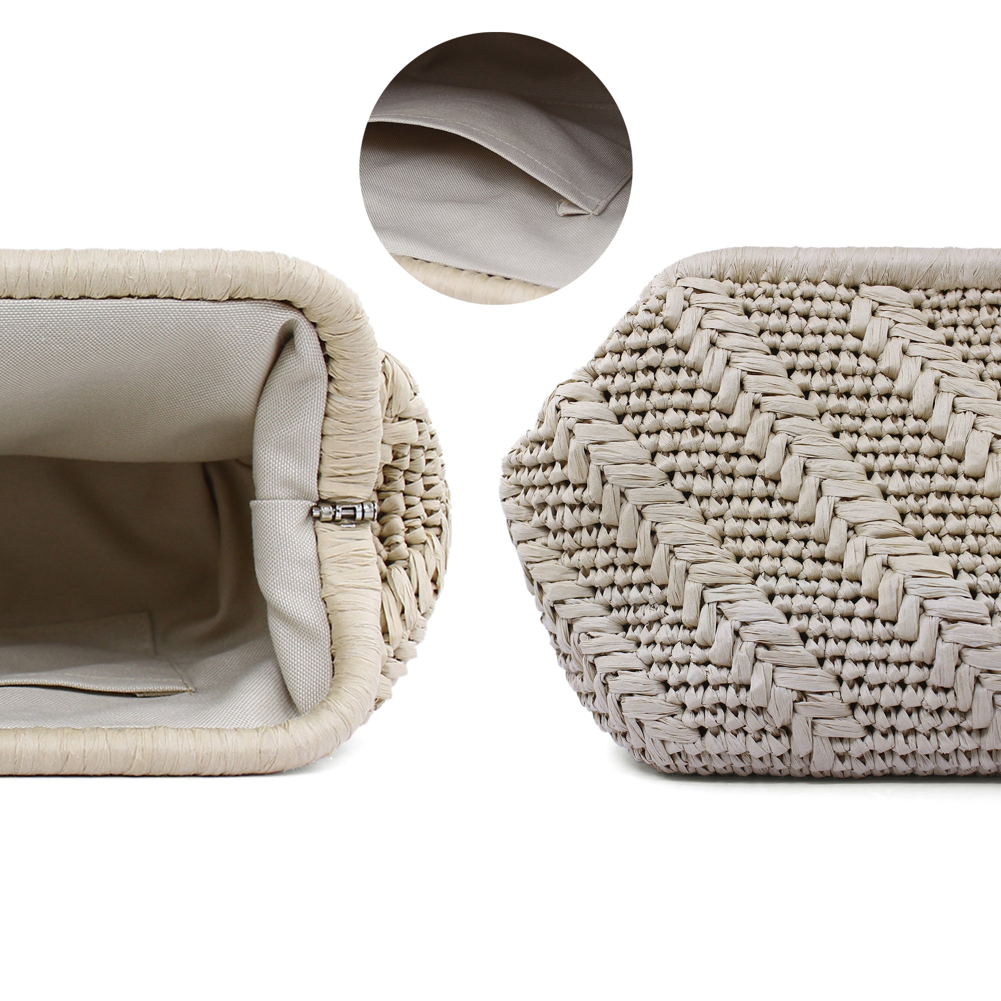 Minimalist Woven Raffia Bag