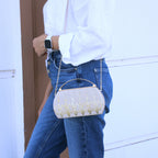 Velvet Clutch – Gold Embroidered Purse