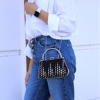 Elegant Velvet Clutch for Special Occasions – Handmade Silver Accent Bag | Zavelya Atelier
