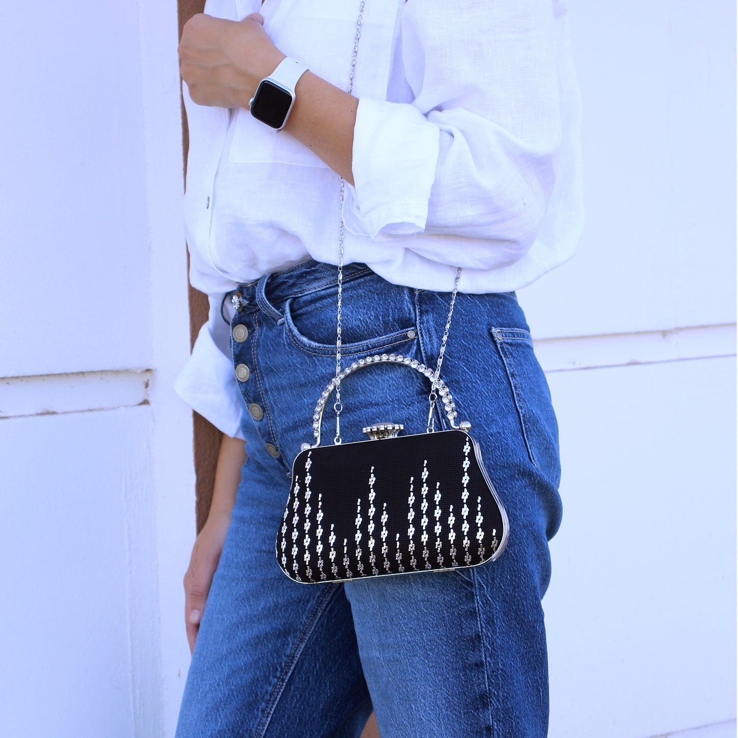 Elegant Velvet Clutch for Special Occasions – Handmade Silver Accent Bag | Zavelya Atelier