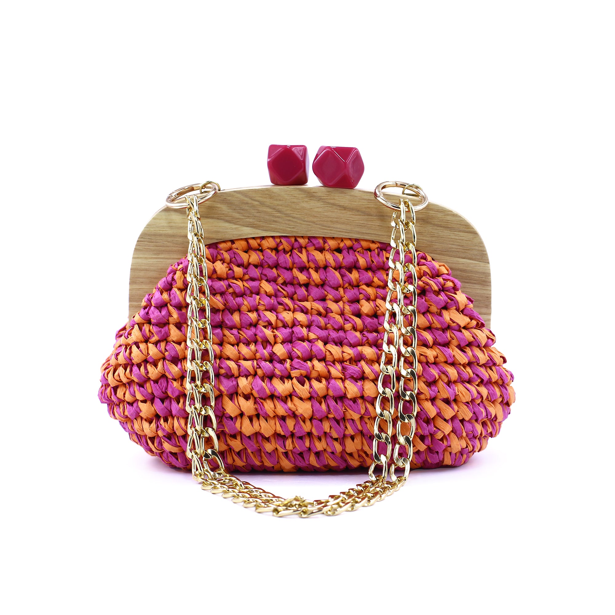 Colorful Raffia Shoulder Bag