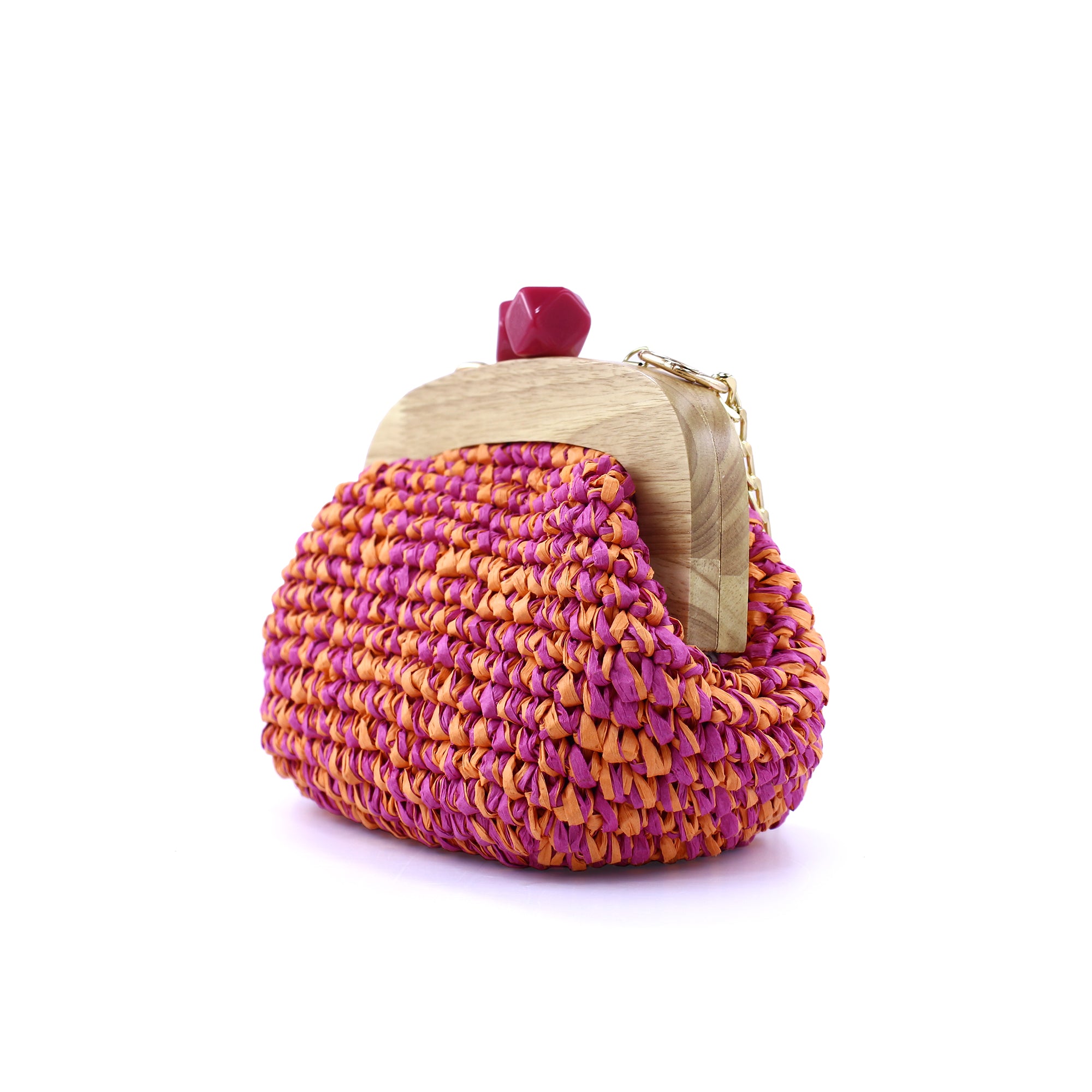 Colorful Raffia Shoulder Bag