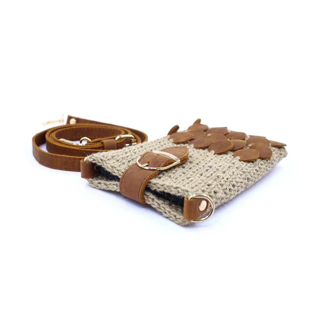 Handwoven Raffia Crossbody Bag