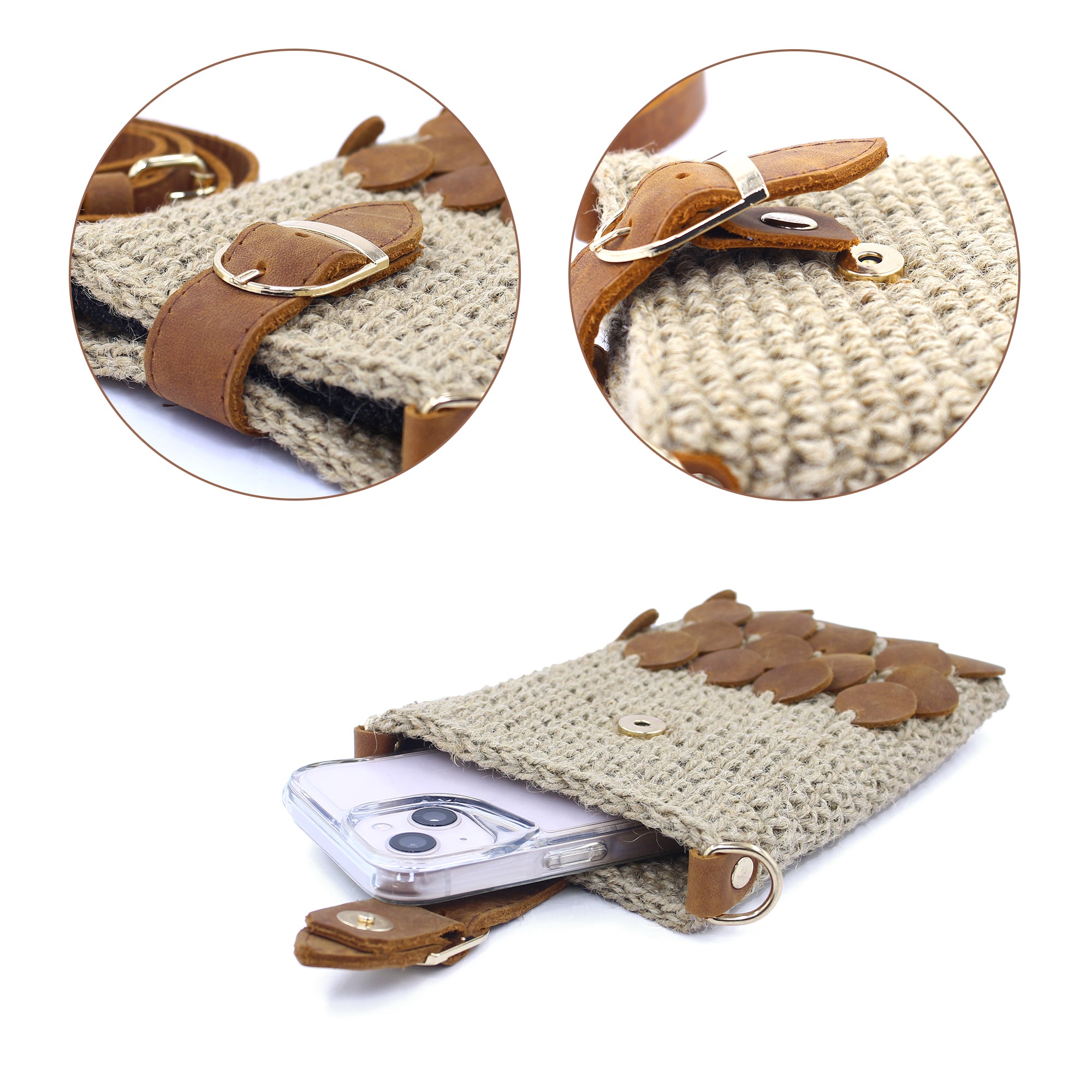 Handwoven Raffia Crossbody Bag