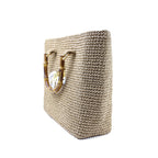 Handmade Raffia Tote Bag with Bamboo Handles – Boho Straw Beach Bag, Summer Vacation Purse by Zavelya Atelier