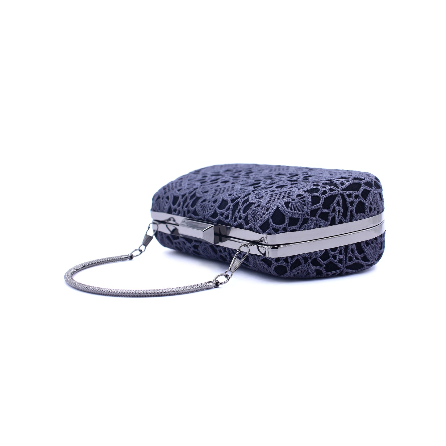 Handmade Black Lace Clutch - Vintage Evening Party Bag, Elegant Wedding or Formal Purse