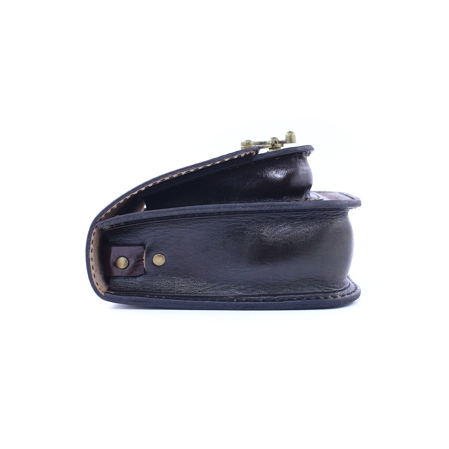 Handmade Leather Crossbody Bag – Tooled Tree of Life Design, Vintage Brown Satchel