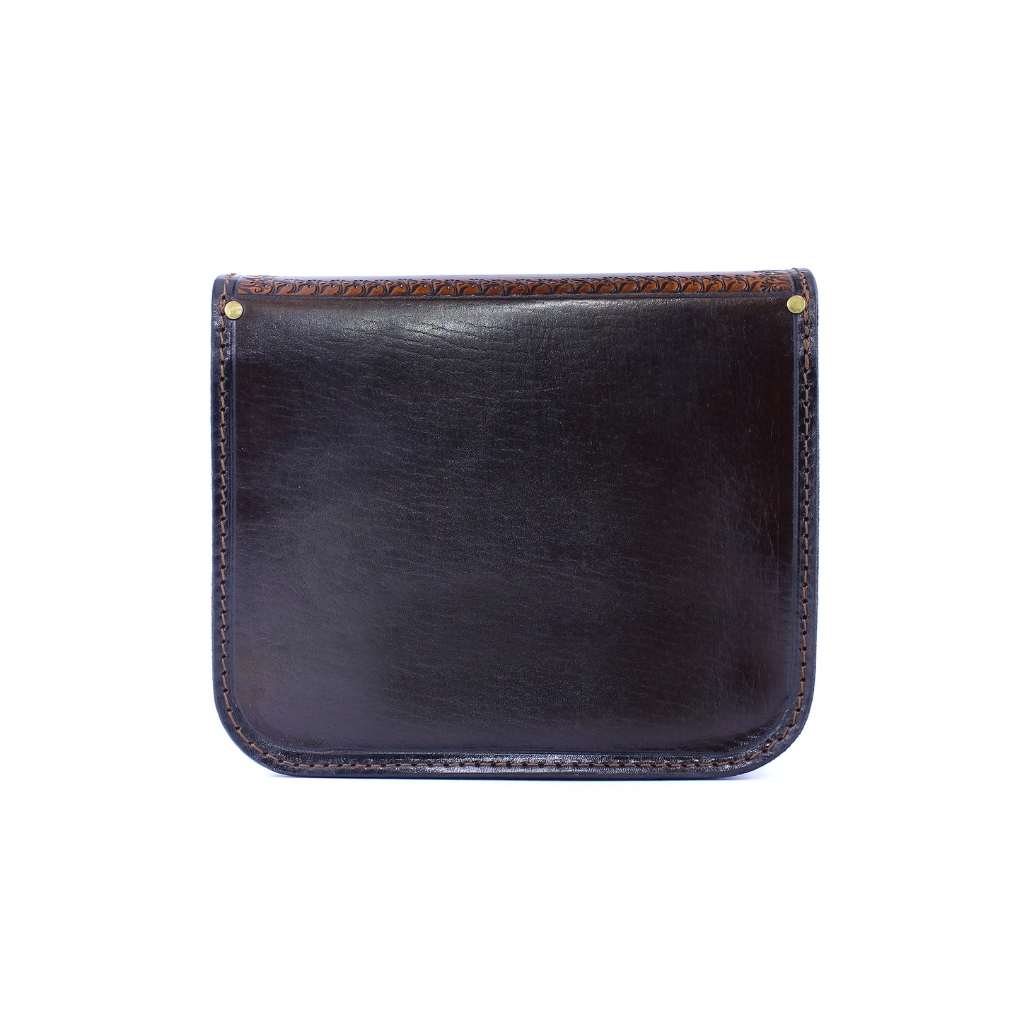 Handmade Leather Crossbody Bag – Tooled Tree of Life Design, Vintage Brown Satchel