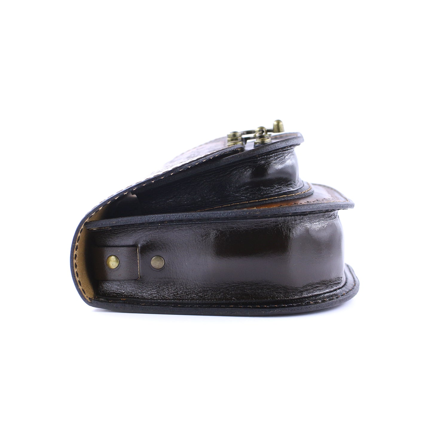 Handmade Leather Shoulder Bag – Tooled Tree of Life Design, Vintage Crossbody Purse– Zavelya Atelier