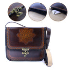 Tooled Leather Crossbody – Mandala Design