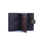 Vintage Leaf Pattern Leather Wallet