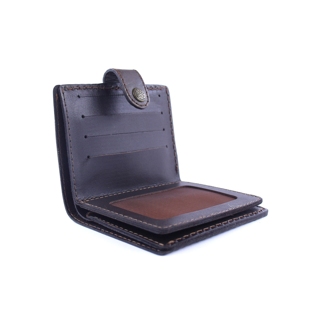 Vintage Leaf Pattern Leather Wallet