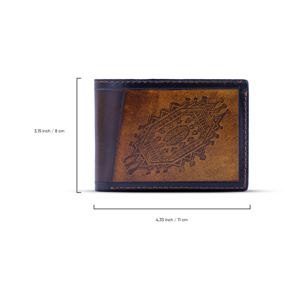 Tooled Leather Bifold Wallet