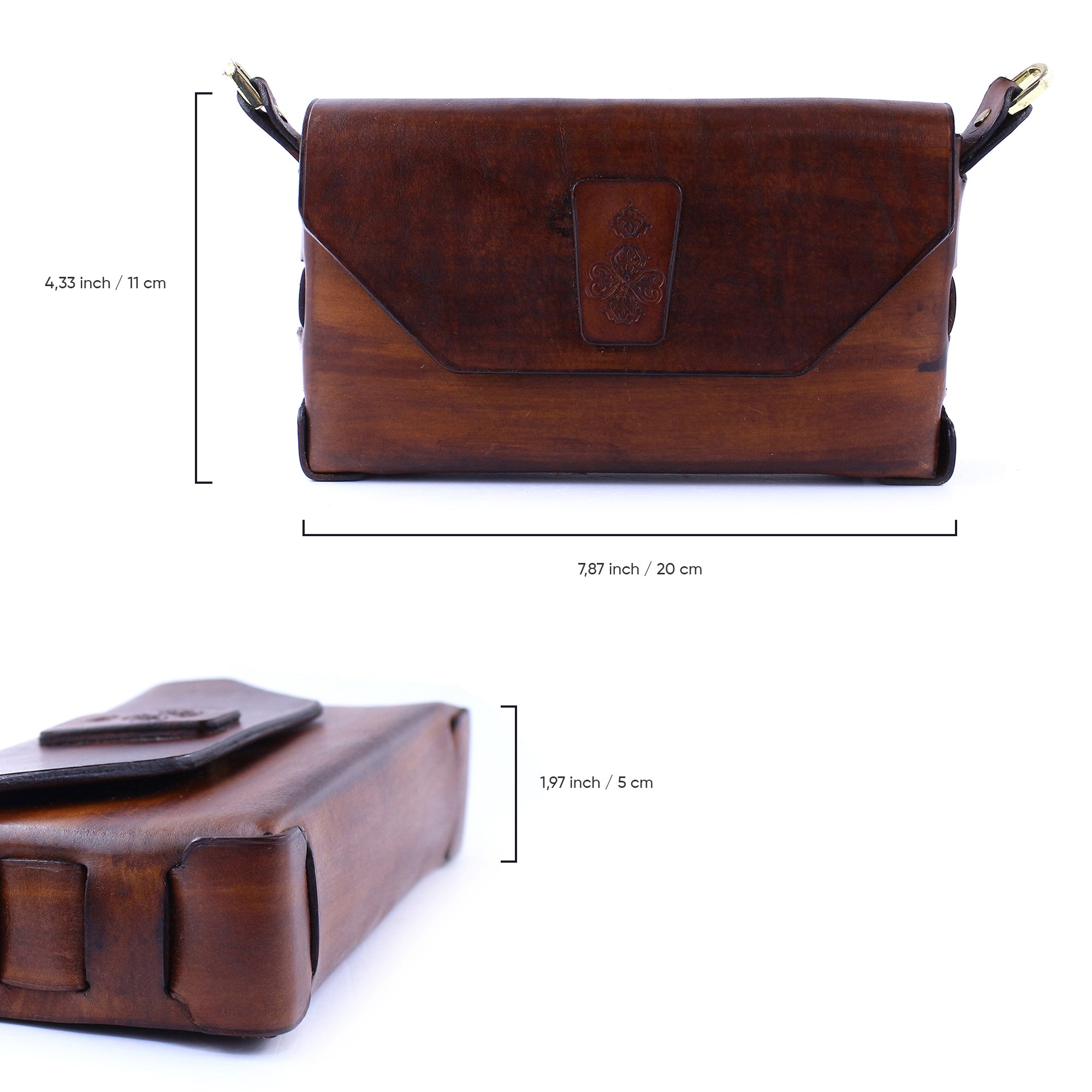 Minimal Tooled Leather Bag