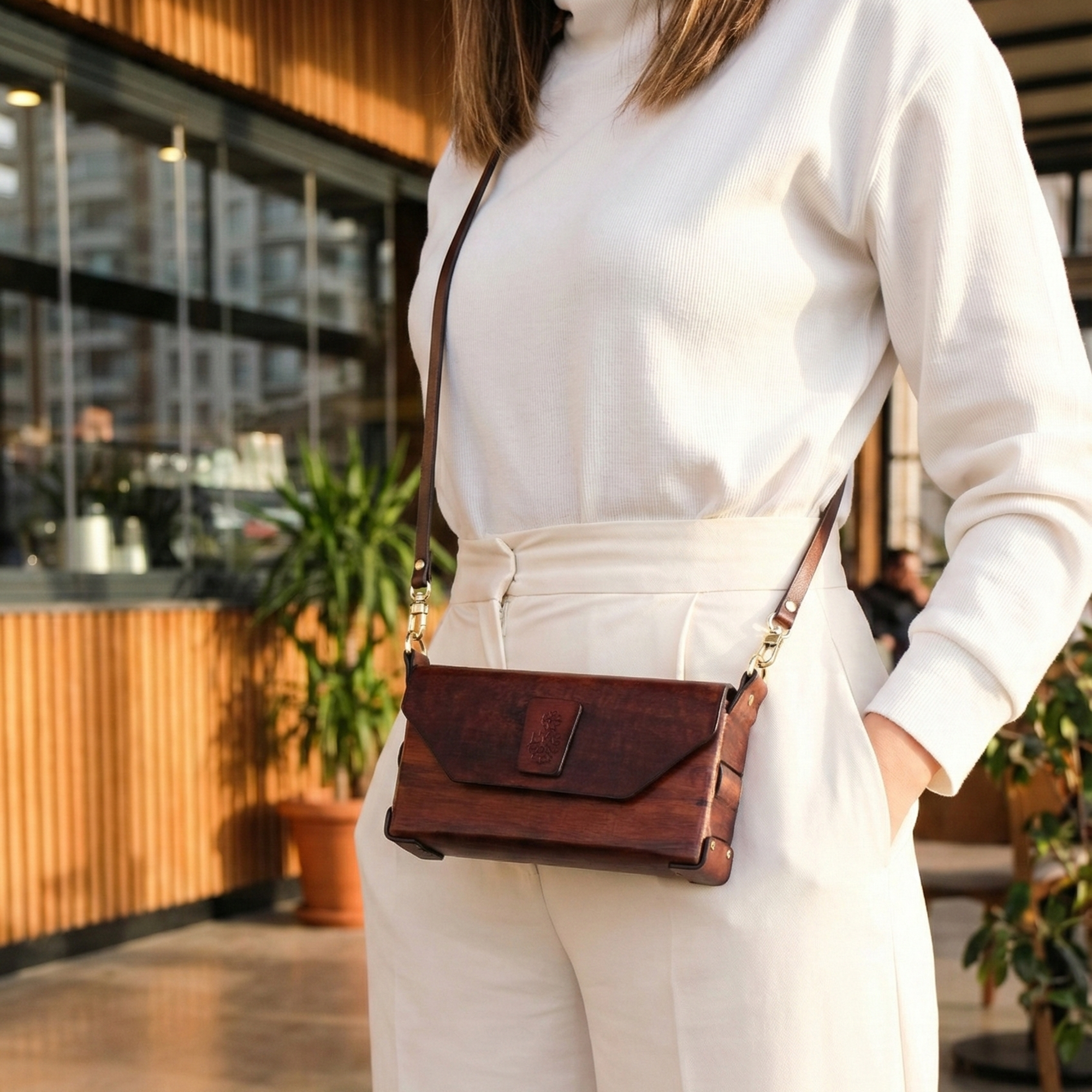 Minimal Tooled Leather Bag