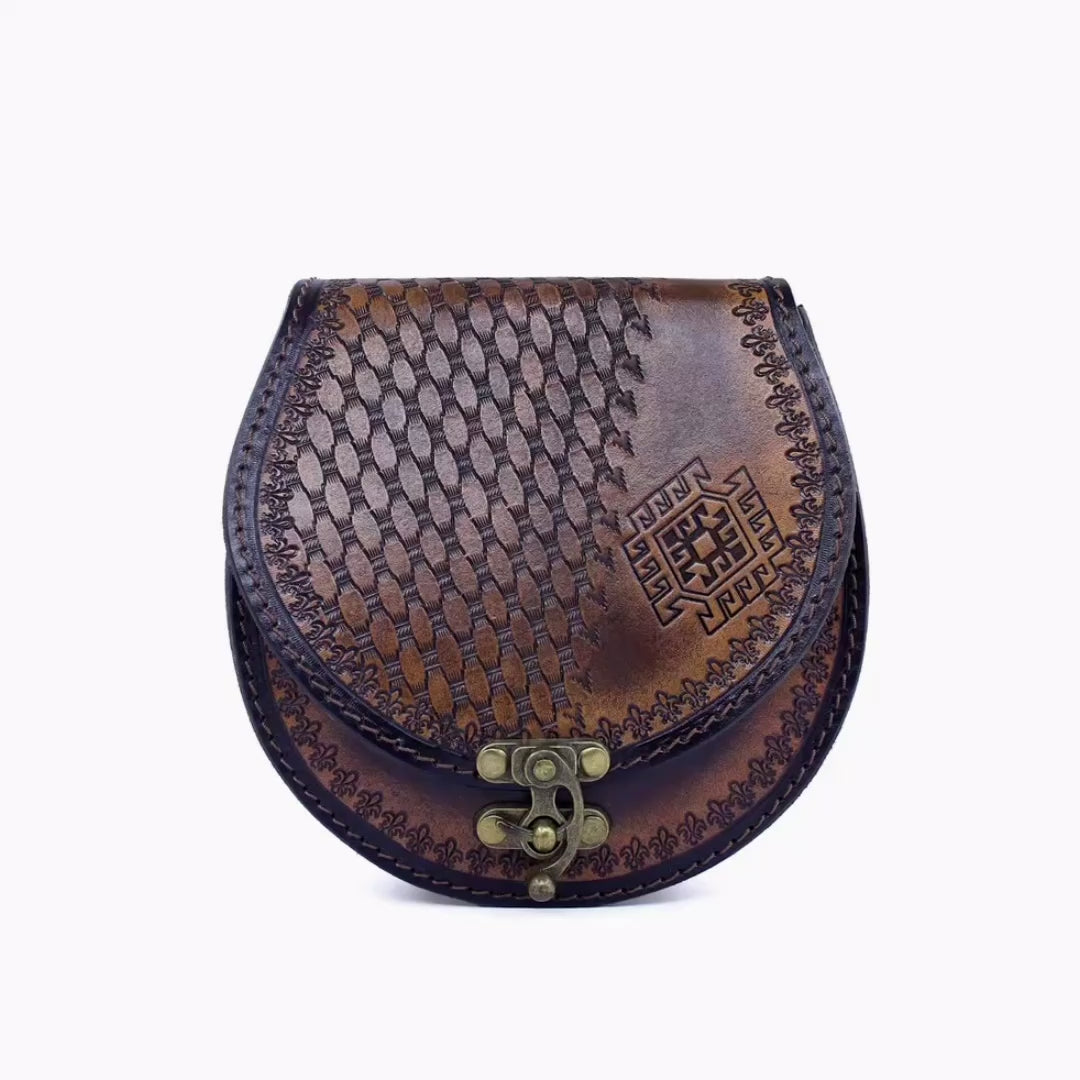 Vintage Tooled Leather Purse